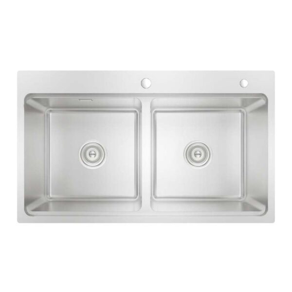 Chậu rửa bát inox KONOX KN8651TD DEKOR BASIC dương bàn 2 hố