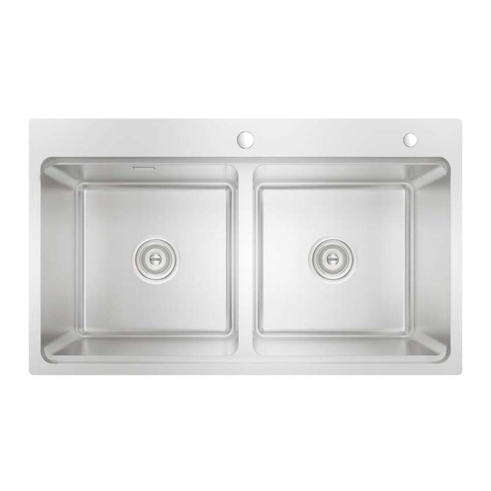 Chậu rửa bát inox KONOX KN8651TD DEKOR BASIC dương bàn 2 hố