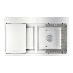 Chậu rửa bát inox KONOX KN8651TD DEKOR dương bàn 2 hố