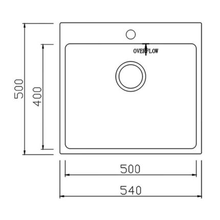 Chậu rửa bát inox KONOX UNICO 5450 dương bàn 1 hố (1)