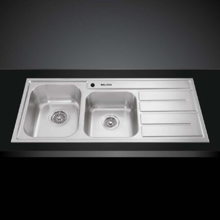 Chậu rửa bát inox MALLOCA MS 1027R NEW dương bàn 2 hố 1 bàn (1)