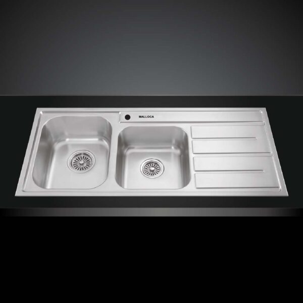 Chậu rửa bát inox MALLOCA MS 1027R NEW dương bàn 2 hố 1 bàn (1)
