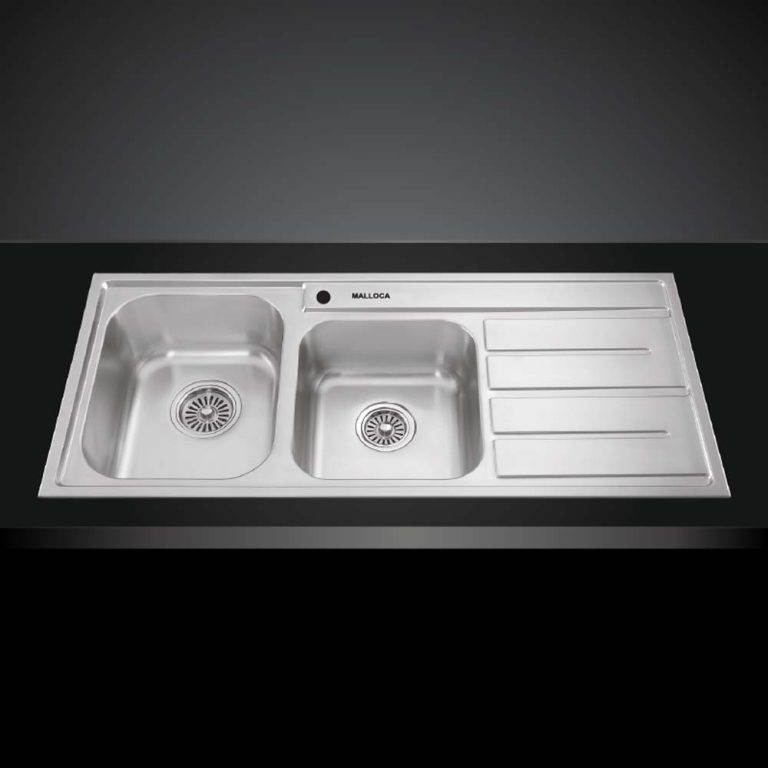 Chậu rửa bát inox MALLOCA MS 1027R NEW dương bàn 2 hố 1 bàn (1)