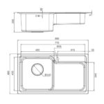 Chậu rửa bát inox MALLOCA MS 1028 N dương bàn 1 hố (1)