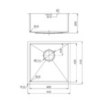 Chậu rửa bát inox MALLOCA MS 1044P âm bàn 1 hố - Ảnh 2
