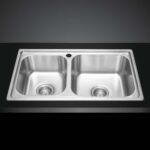 Chậu rửa bát inox MALLOCA MS 2076EP dương bàn 2 hố