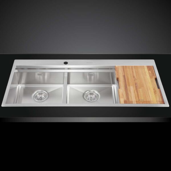 Chậu rửa bát inox MALLOCA SLIDE MS 1162R dương bàn 2 hố (1)