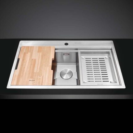 Chậu rửa bát inox MALLOCA SLIDE MS 861 dương bàn 1 hố (1)