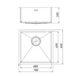 Chậu rửa bát inox ROSLERER RL01-7045 dương bàn 1 hố (2)