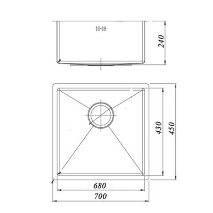 Chậu rửa bát inox ROSLERER RL01-7045 dương bàn 1 hố (2)