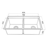 Chậu rửa bát inox ROSLERER RL05-8245 dương bàn 2 hố (2)