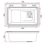 Chậu rửa bát inox SEVILLA SV-7546N1 1 hố dương bàn (1)