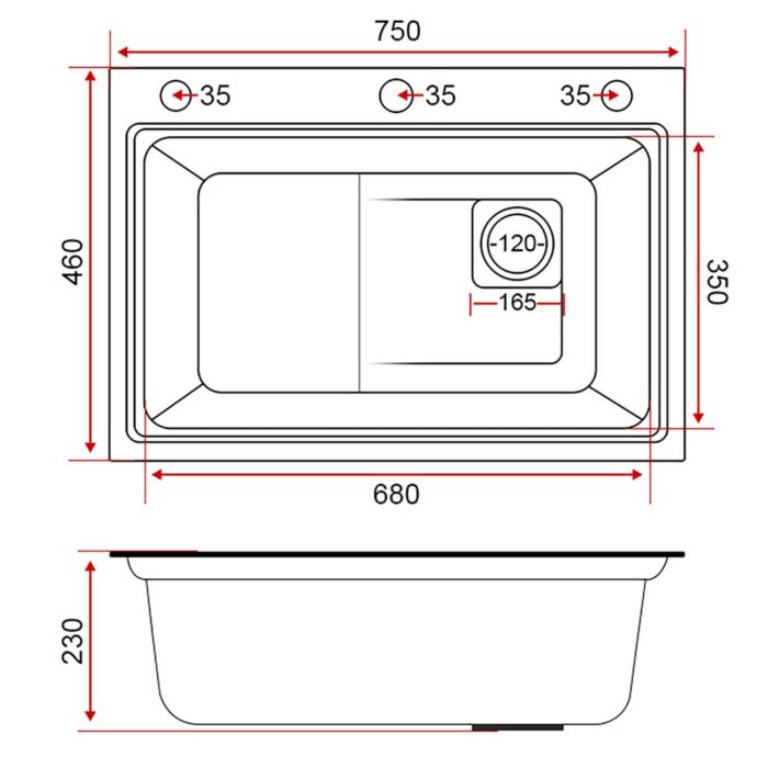 Chậu rửa bát inox SEVILLA SV-7546N1 1 hố dương bàn (1)
