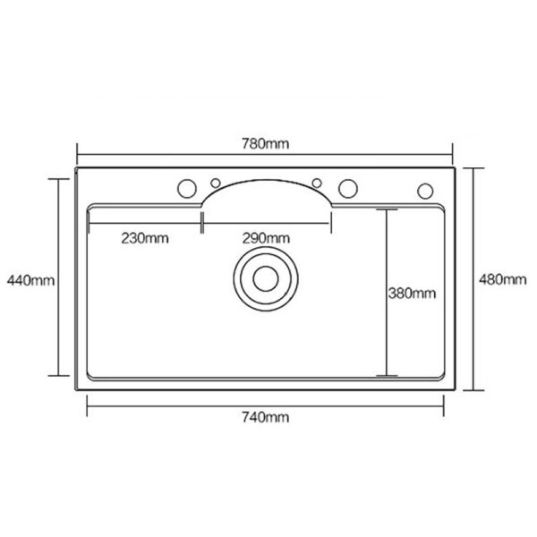 Chậu rửa bát inox SEVILLA SV-7848 1 hố dương bàn (1)