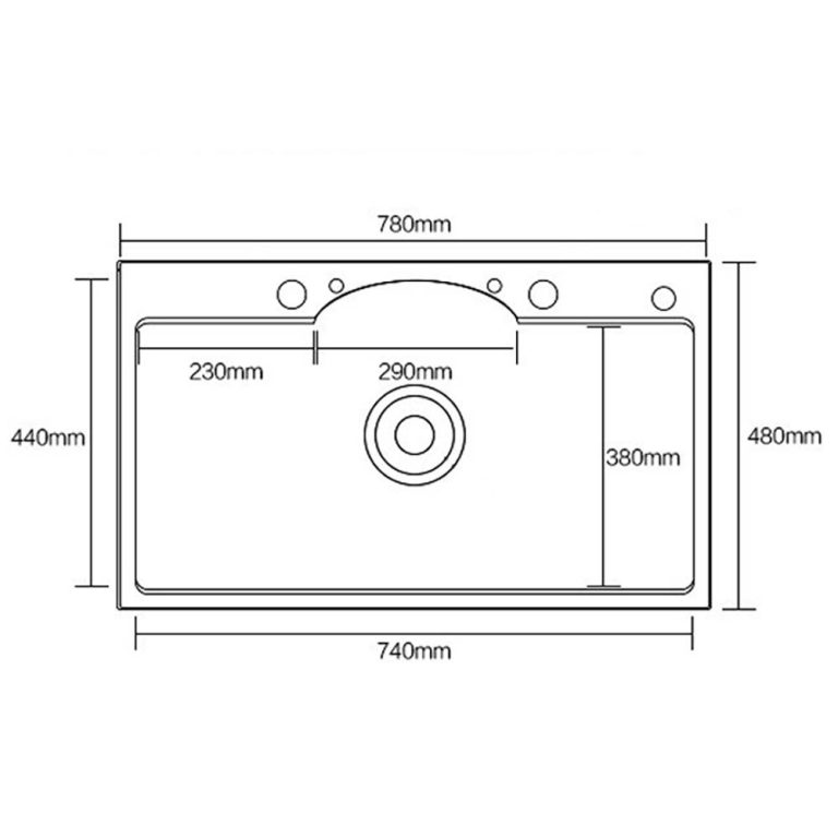 Chậu rửa bát inox SEVILLA SV-7848 1 hố dương bàn (1)