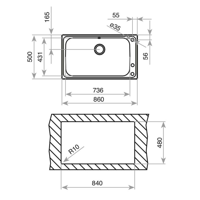 Chậu rửa bát inox TEKA BAHIA 1B PLUS 1 hố (1)