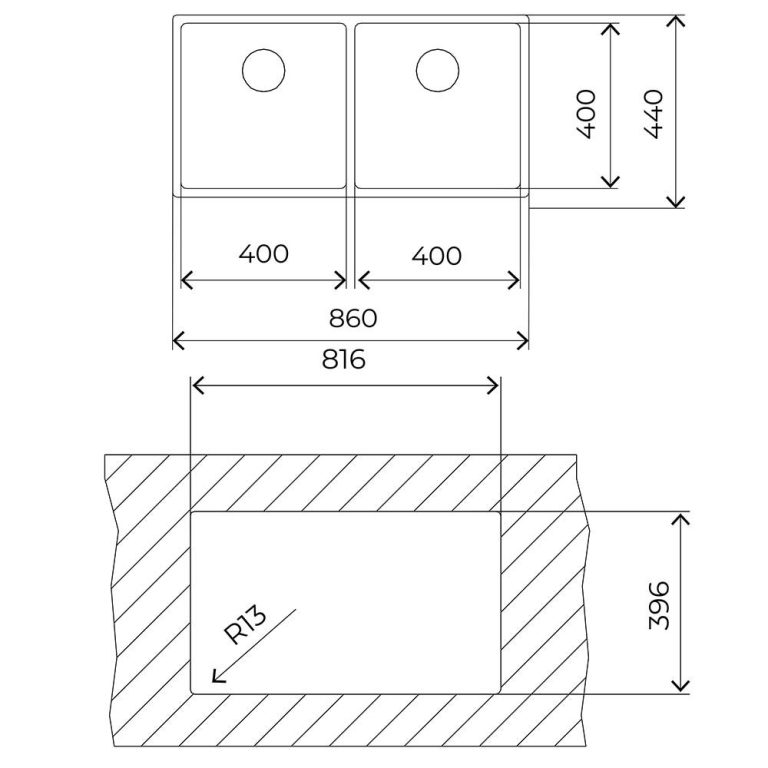 Chậu rửa bát inox TEKA BE LINEA RS15 2B 860 2 hố âm bàn (6)