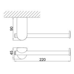 Thanh treo khăn D&K DK801009C