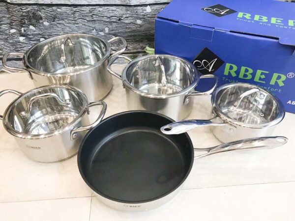 Hình ảnh thực tế Bộ nồi ARBER AB-DQ01 5 món