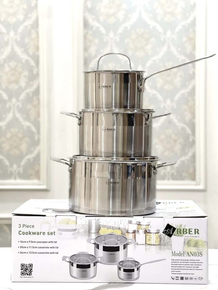 Bộ nồi ARBER AN03S 3 món - Ảnh 2