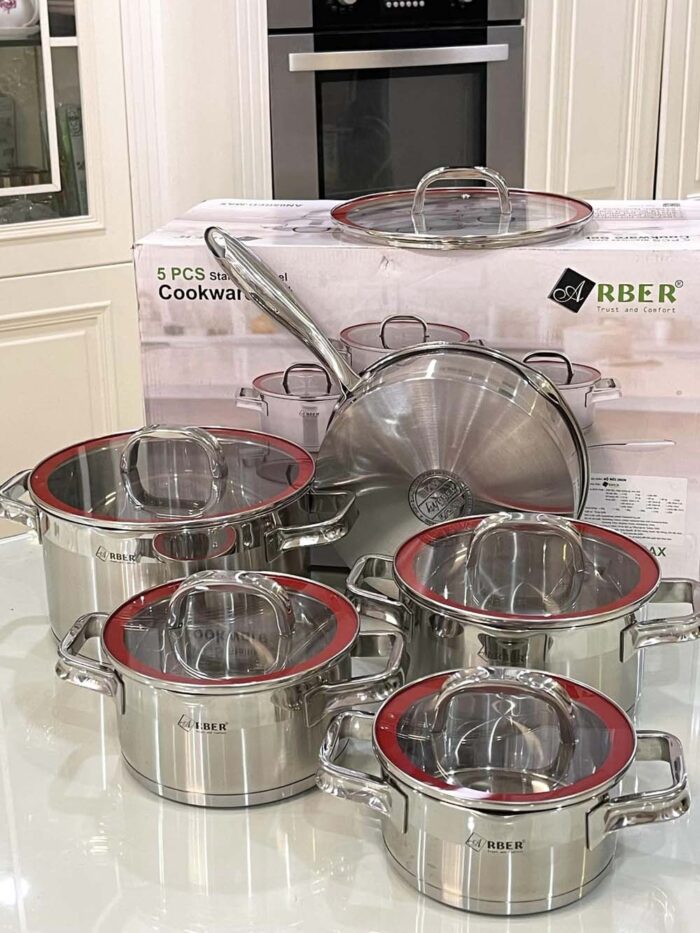 Bộ nồi ARBER AN05RED-MAX 5 món - Ảnh 2