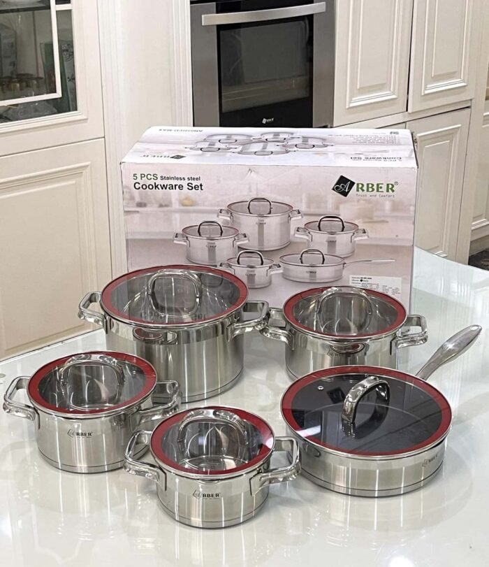 Bộ nồi ARBER AN05RED-MAX 5 món - Ảnh 5