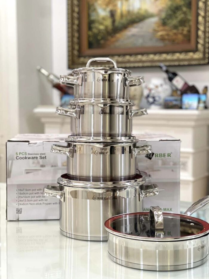Bộ nồi ARBER AN05RED-MAX 5 món - Ảnh 3
