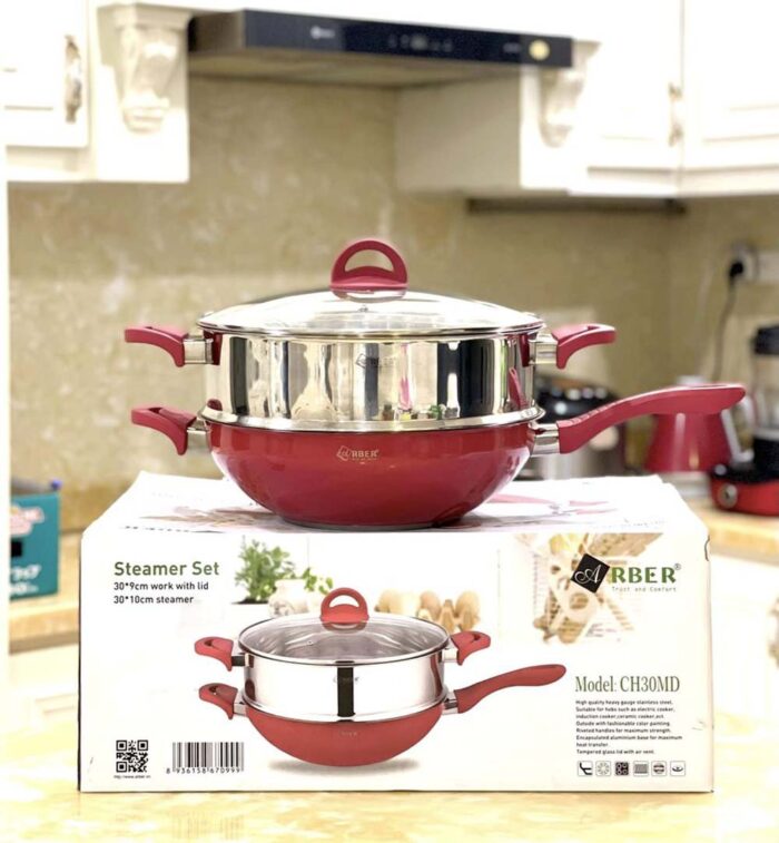 Chảo ARBER CH30MD có xửng hấp - Ảnh 2