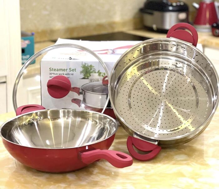 Chảo ARBER CH30MD có xửng hấp - Ảnh 4