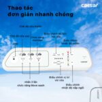 Bồn cầu thông minh CAESAR C1395F TAF400H (CD1395) nắp rửa điện tử - Ảnh 11