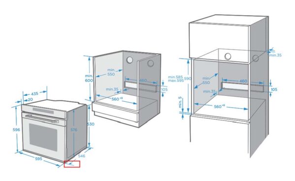 Lò nướng CHEFS EH-BO600E âm tủ (1)