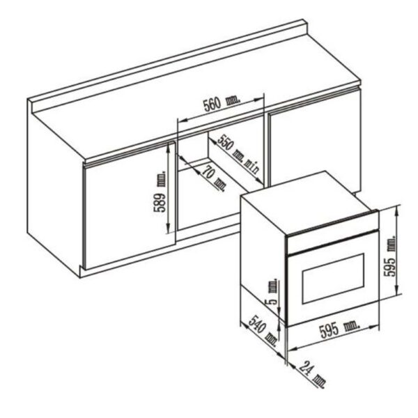 Lò nướng FANDI FD-BOV68 âm tủ