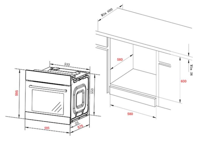 Lò nướng SPELIER SPB 80 PYR BLACK âm tủ (1)