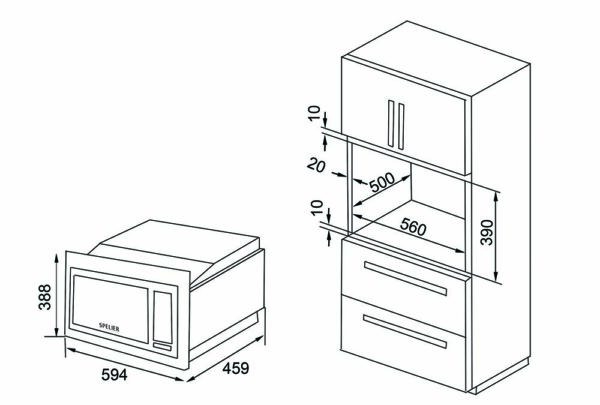 Lò vi sóng SPELIER SP 8206EU âm tủ (1)
