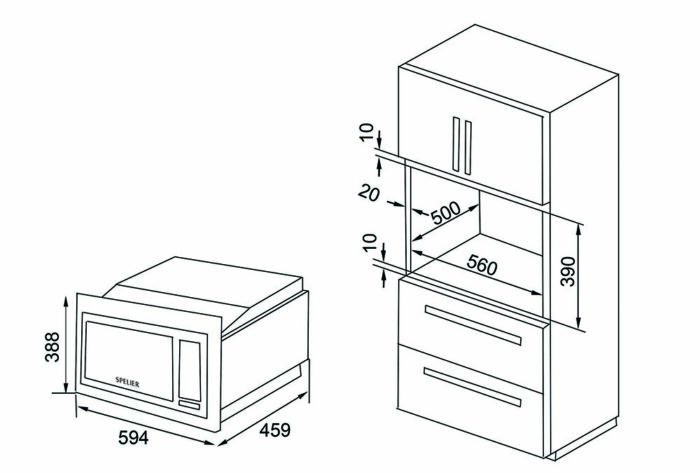 Lò vi sóng SPELIER SP 8206EU âm tủ (1)