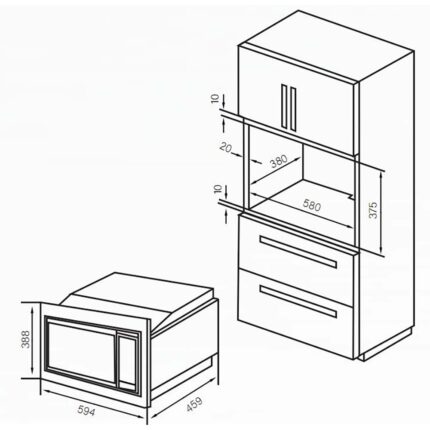 Lò vi sóng có nướng FANDI FD-ECM25 - 2022 âm tủ