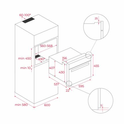 Lò vi sóng có nướng TEKA HLC 844C BK-SS âm tủ