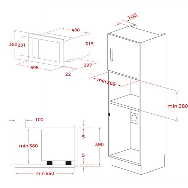 Lò vi sóng có nướng TEKA ML 8200 BIS BK âm tủ (1)