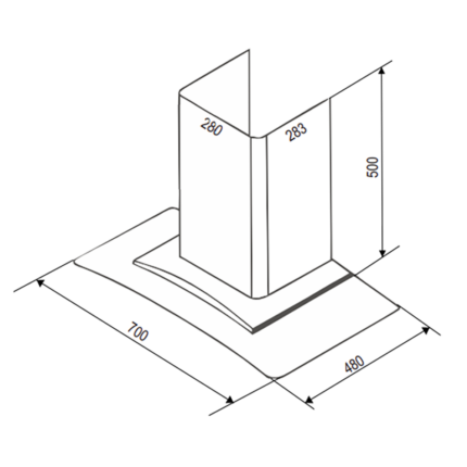 Máy hút mùi BAUER BC 70BSB 70cm kính cong (2)