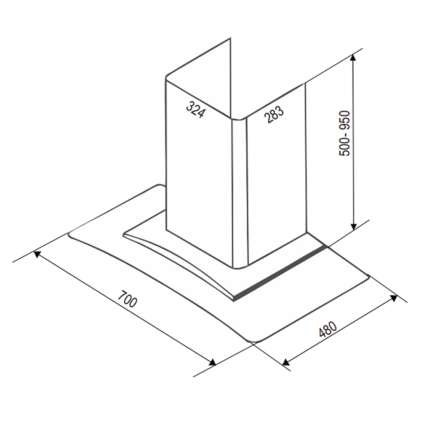 Máy hút mùi BAUER BCG70MSC 70cm kính cong (2)