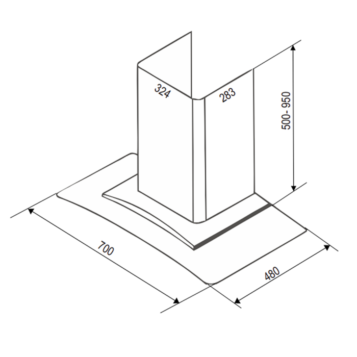 Máy hút mùi BAUER BCG70MSC 70cm kính cong (2)