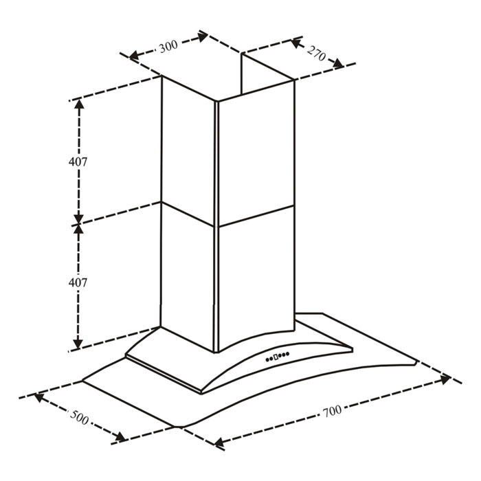 Máy hút mùi CANZY CZ DELUXE 70A 70cm/90cm kính cong
