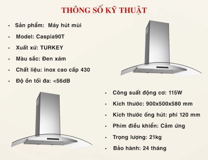 Máy hút mùi CHEFS EH-CASPIA90T 90cm kính cong (1)