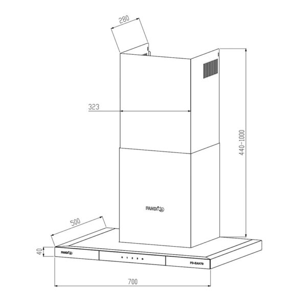 Máy hút mùi FANDI FD-EAH70 70cm chữ t (2)