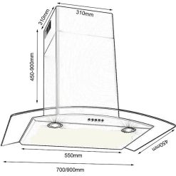 Máy hút mùi FANDI FD-GB70 70cm 90cm kính cong (1)