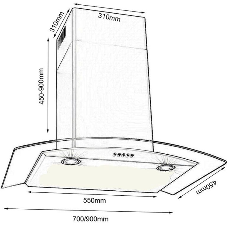 Máy hút mùi FANDI FD-GS70 70cm 90cm kính cong (1)