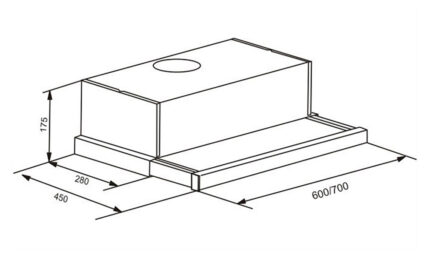 Máy hút mùi FASTER FS 6004B FS 7004B 60cm 70cm âm tủ (2) Bản vẽ kỹ thuật
