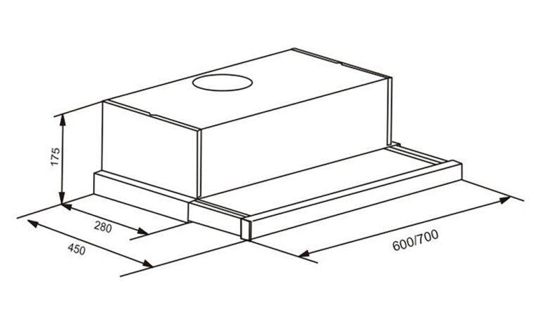 Máy hút mùi FASTER FS 6004B FS 7004B 60cm 70cm âm tủ (2) Bản vẽ kỹ thuật