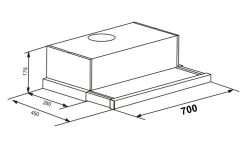 Máy hút mùi FASTER FS 70 KB 70cm âm tủ (2) Bản vẽ kỹ thuật