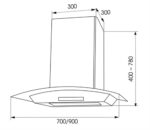 Máy hút mùi FASTER FS 70 SMART 70cm kính cong (2) Bản vẽ kỹ thuật